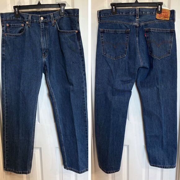 LEVIS - 505 M Sz 36/30 Regular Fit Straight-Leg Jeans/Medium Wash EUC - Picture 2 of 16